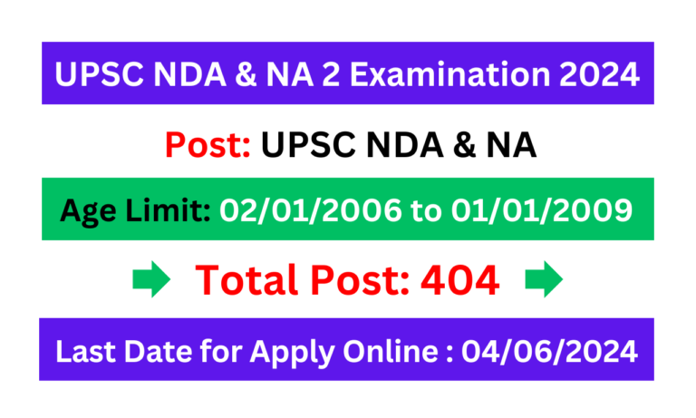 UPSC NDA & NA 2 Examination 2024